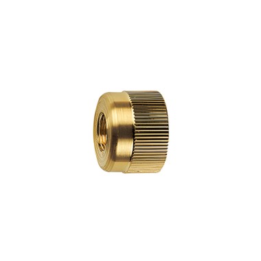 TAPPO F/F FORATO ø 1X1/2 PER COLLETTORE IN OTTONE