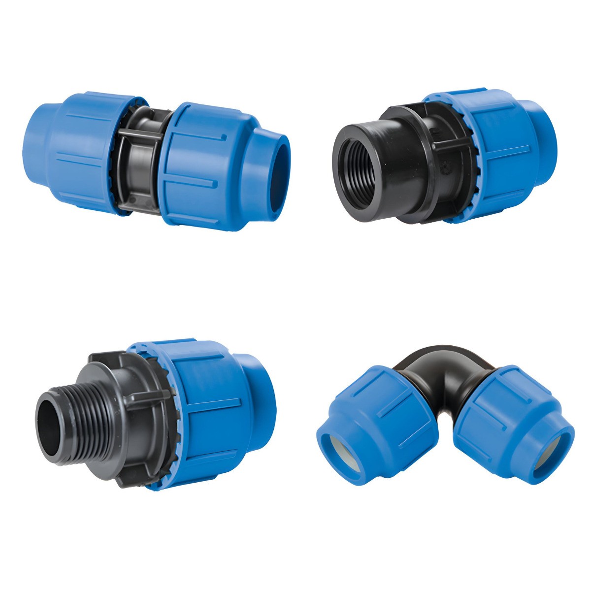 RACCORDI A COMPRESSIONE BLU PN10