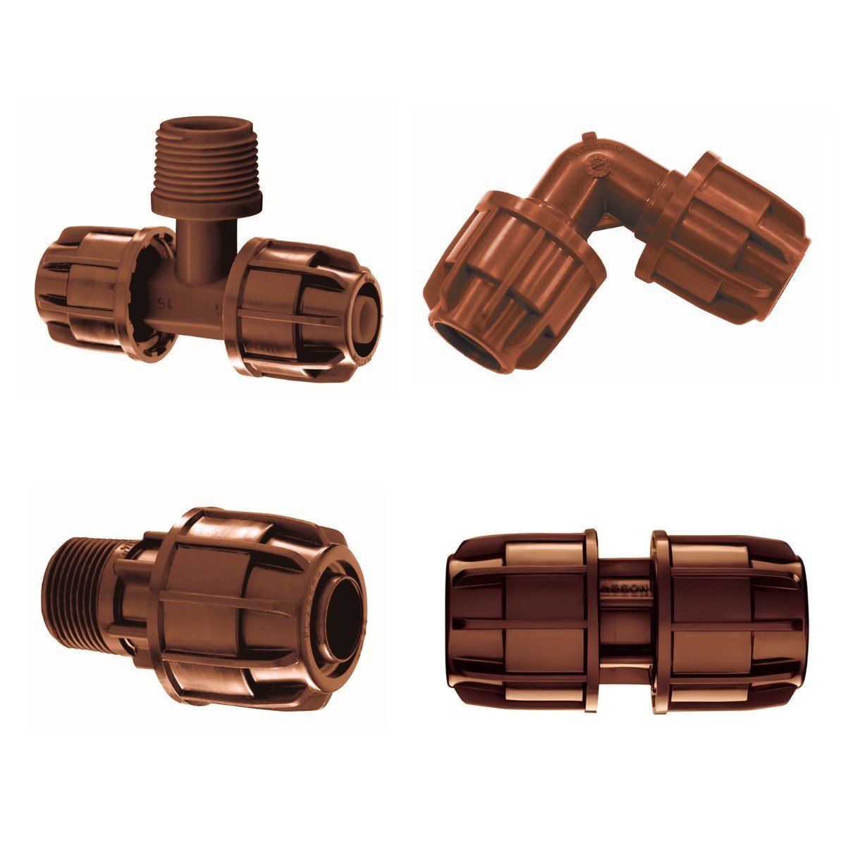 RACCORDI A COMPRESSIONE MARRONE